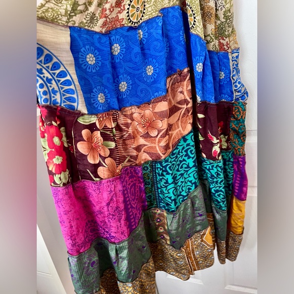 Colorful Patchwork Maxi Dress - Picture 5 of 10